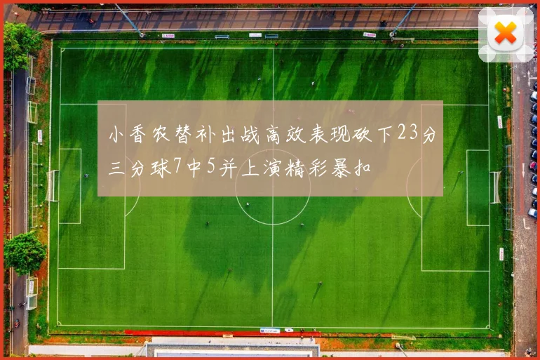 小香农替补出战高效表现砍下23分三分球7中5并上演精彩暴扣